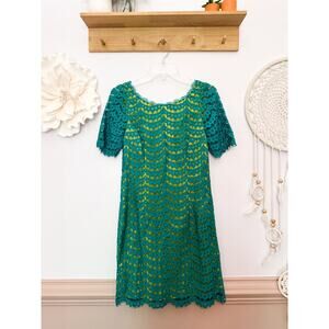 Boden Green Lace Dress Size 8
